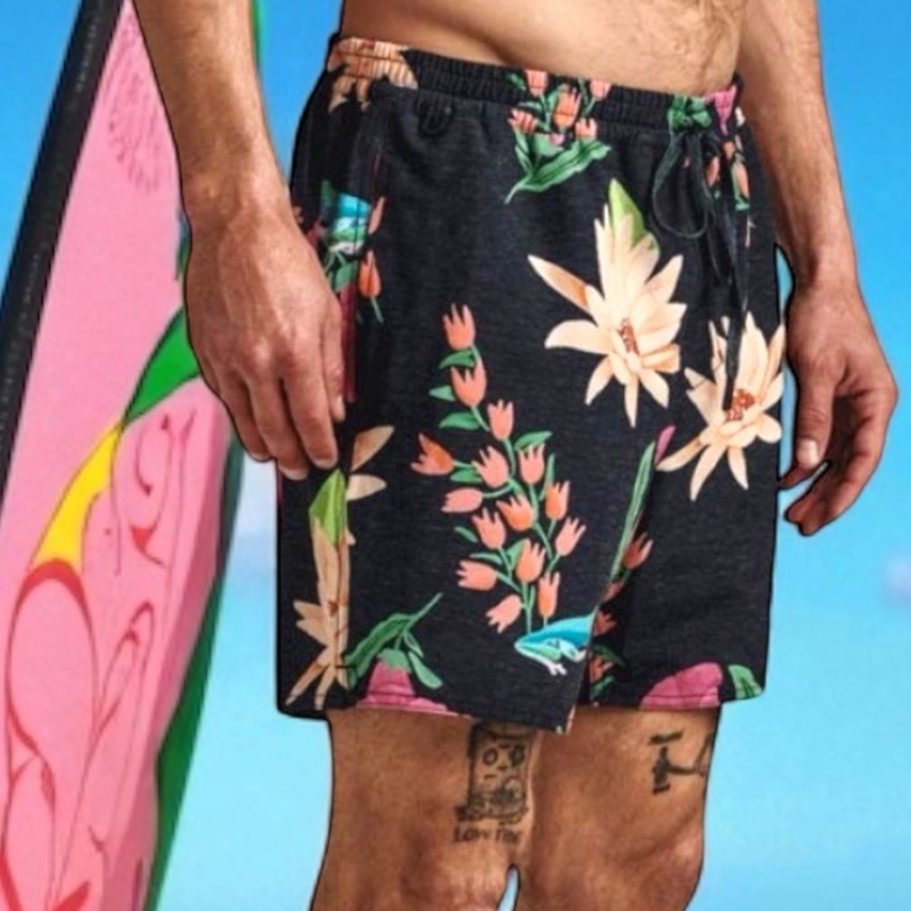 Roark Men’s Shorey Sierra Madre Black Boardshorts Swim Shorts